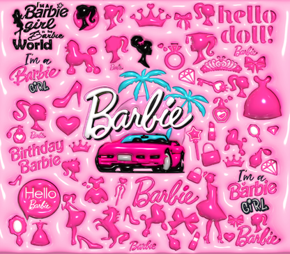 Pink Barbie with Car